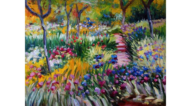 The Iris Garden at Giverny Claude Monet